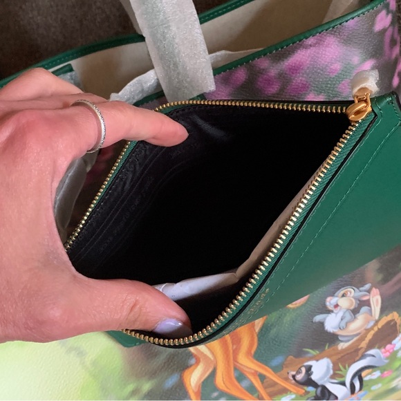 GORGEOUS😍Authentic KATE SPADE Coated leather/smooth leather BAMBI tote/wristlet - Picture 6 of 15